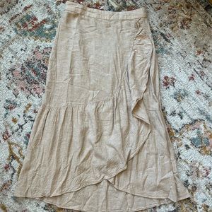Madewell linen midi skirt